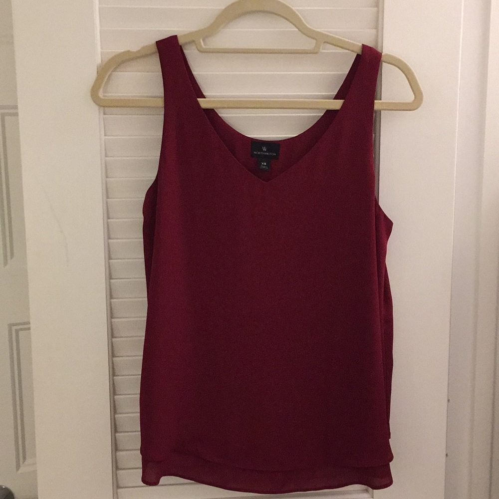 Cranberry Sleeveless Blouse